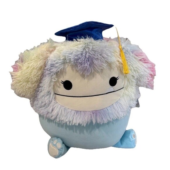 Squishmallows ZoZo Graduation Stuffed Plush Animal Yeti Toy Grad Cap 14" Tags - Picture 1 of 6